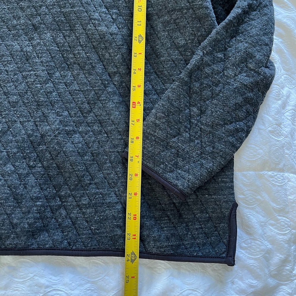 Gray Quilted Quartered Button Up Layer - image 2